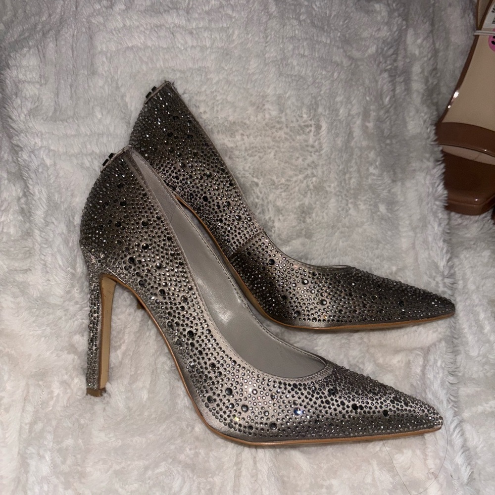 Guess Sparkling embellished Silver Heels